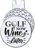 Hafhue Golf Now Win Later Ball Marker with Magnetic Hat Clip, Funny Golf Accessories