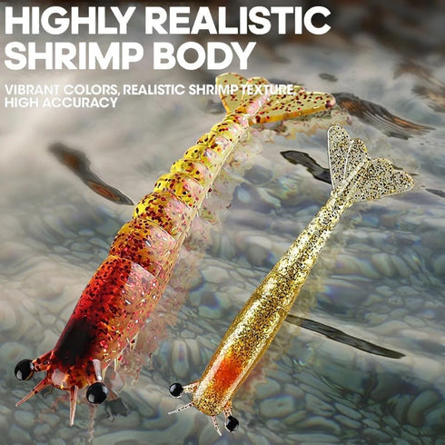 Wxbimksza 10-pcs 5colors 0.21oz/3.74in 0.35oz/4.53in Sinking Biomimetic Shrimp Soft Lure Artificial Fishing Bait