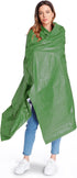 Mylar Emergency Blankets (4 Pack) - Heavy Duty Thermal Survival Blankets 82" x 62" for Camping and First Aid, Green
