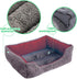Barelove Pet Dog Bed, Washable Rectangular Pet Basket Bed, Durable Waterproof Fleece Lining for Most Pets (Small, Wine