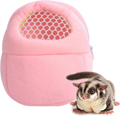 1 PCS Portable White Mesh African Hedgehog Hamster Carrier Bag | Breathable Pet Dog Handbag, Puppy Cat Travel (M)