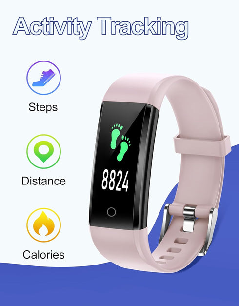 GRV Non-Bluetooth Fitness Tracker Watch, Waterproof Pedometer with Steps, Calories Counter, Sleep Tracker