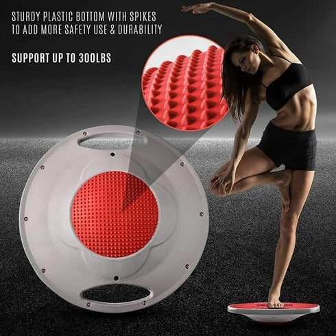 Yes4All Upgraded Wobble Balance Board, 16.34" Non-slip Stability Board for Home Gym