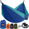 Gorilla Grip 9x4.5 FT Durable Portable Camping Hammock, Holds 400lbs with Heavy Duty Tree Straps, Blue