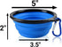Mr. Peanut's Collapsible Dog Bowls, Set of 3 Colors, Dishwasher Safe BPA Free Food Grade Silicone Portable Pet Bowls, Foldable Travel Bowls for Feed & Water on Journeys, Hiking, Kennels & Camping