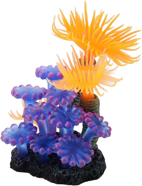 Zerodis Lifelike Silicone Sea Anemone, Simulated Fake Coral Ornament for Aquarium Decor
