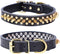 Adjustable Genuine Leather Spiked Studded Dog Collars for Small Medium Large Pets, Pit Bull Bulldog Pugs Husky (S,