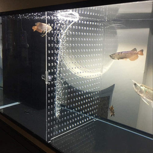 ONE SET Clear Fish Tank Divider Board (with Suction Cups) DIY Easy to Cut and Assemble for 5 or 10 Gallon Tank (White)