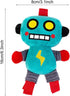 Interactive Robot Squeaky Plush Toy for Small to Medium Dogs