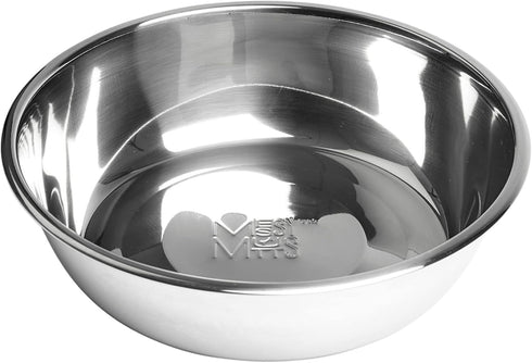 Messy Mutts Stainless Steel Bowl | Fits Messy Mutts Medium Silicone Bowl Holders and Medium Silicone Lids (Sold Separately) | Dog Food, Water Bowl | 1.5 Cup (Medium)