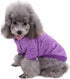 Pet Dog Classic Knitwear Sweater, Warm Winter Puppy Coat, Soft Sweater Clothing for Small Dogs (S, Purple).