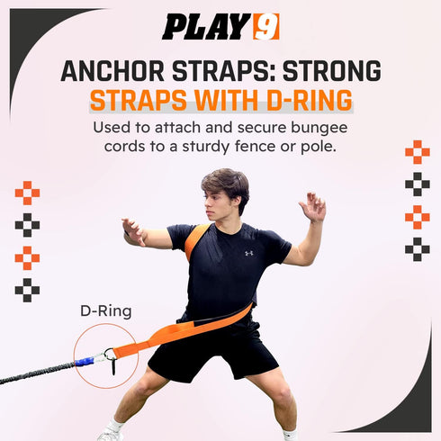 9 SHOP PLAY Core & Hip Belt Resistance Band for Baseball & Softball Belt for Strength and Resistance