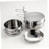 Set Backpacking Kisangel Portable Camping Cookware Stainless Steel Cooking Kit Lightweight Compact for Outdoor Cooking
