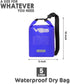 VOS Waterproof Premium Dry Bag – All-purpose Bag with Zip Pocket - Keep Your Gear & Personal Items Dry During Hiking, Camping, and Winter Sports (Blue), 5L
