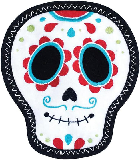 ZippyPaws Z-Stitch Extra Tough Dog Toy with Squeaker, Santiago The Sugar Skull