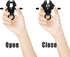 Heavy Duty Dog Leash Clips - Small Quick Release and Lock Snaps, Frog Clip (Ring 0.6 x 2) Black