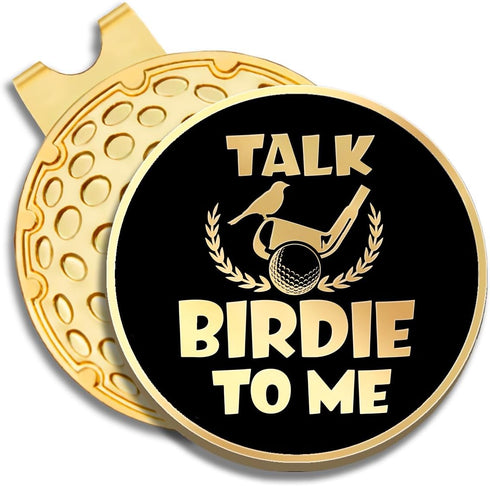 Talk Birdie to Me Golf Ball Marker with Magnetic Hat Clip, Funny Golf Gift for Men and Women