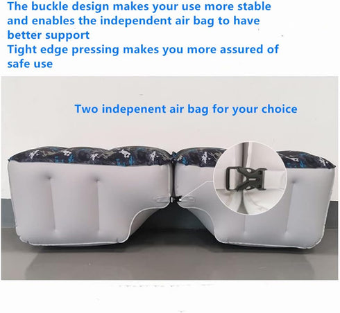 Berocia Inflatable Car Air Mattress Back Seat Bed, Universal Back Seat Gap Filler Pad Extender for SUV Camping Sleeping