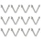 HARFINGTON 12pcs Double Button Kayak Paddle Snap Spring Clip, 50x6.3mm 65Mn Spring Steel for Tent Umbrella Camping