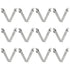HARFINGTON 12pcs Double Button Kayak Paddle Snap Spring Clip, 50x6.3mm 65Mn Spring Steel for Tent Umbrella Camping