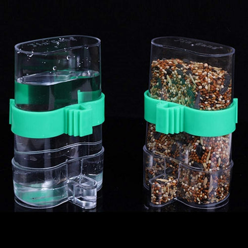Bird Water Dispenser Parrot Feeder, 2 Pcs Automatic Waterer for Cage Accessories, Cockatiel, Finch, Lovebird