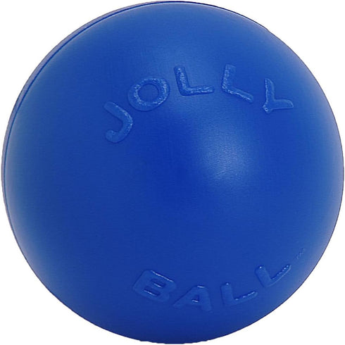 Jolly Pets 14 Inch Push-n-Play Ball Dog Toy - Extra-Large Blue Toy for All Breed Sizes