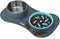 Slow Feeder Dog Bowls 3 in 1 - Stainless Steel Food and Water Bowls with Non-Spill Silicone Mat for Dogs and Cats