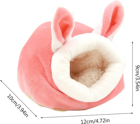 WTWU Set Winter Velvet Hamster House Guinea Pigs House Warm Nest Small Animal Nest Winter Warm Cage for Hamster Rodents