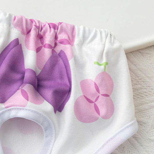 lamphle Environmentally Friendly Pet Menstrual Pants Dog Diapers for Heat Comfortable Absorbent Prevent Mess Cartoon