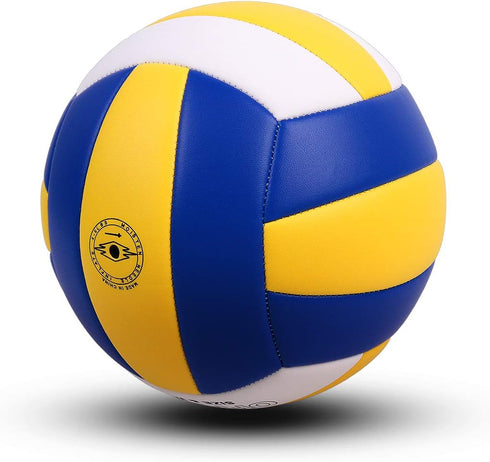 Volleyball Size 5 PU Leather Soft Indoor Outdoor Volleyballs for Beginner, Teenager, Adult Sports Training