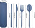 Reusable Utensils Set, Eco-Friendly BPA Free Plastic Travel Cutlery with Case, 1 Set Spoons and Forks for Picnic,