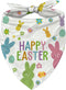 YJIKRTVT Easter Dog Bandanas, Happy Easter Bunny Pet Scarf, Adjustable Triangle Bib for