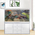 Graffiti Brick Wall Aquarium Background, Art Theme Fish Tank Background 48X18IN