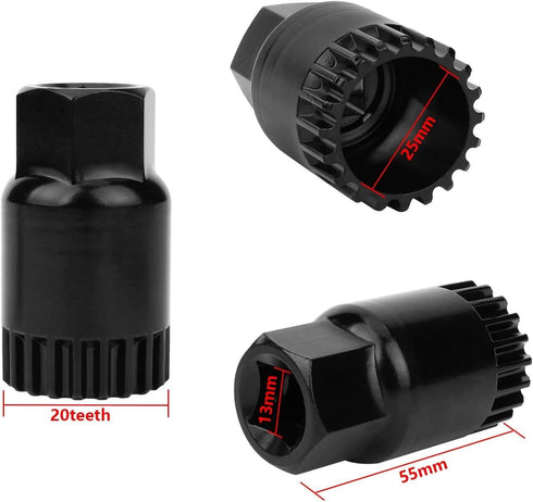 Oumers Bike Crank Extractor and Bottom Bracket Remover with 16mm Spanner Wrench, Bicycle Crank Removal Tool Kit
