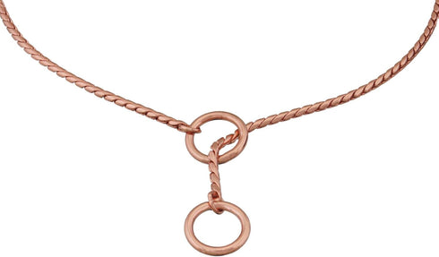 Alvalley Metal Chain Dog Show Collar, Pet Slip Collar for Shows, Fine Brass Snake Chain, Adjustable for All Dog Sizes