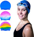 Fumwase 6PCS Silicone Swim Caps, Unisex Adult Waterproof Swimming Hat for Long Hair