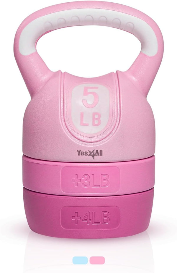 Yes4All Adjustable Kettlebell Sets for Strength Training, Versatile Weight for Workouts