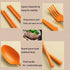 ZQtyf Sets Set Set Straw Portable Travel Utensils with Case, Reusable Camping Utensil for Lunch Box Cutlery - Plastic