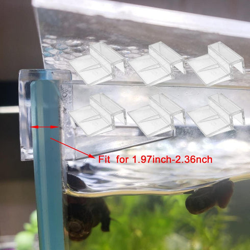 Weilan 18 Pieces Rimless Aquarium Lid Clips 6mm Thick Acrylic Rimless Glass Canopy Clips Holder Fish Tank Cover Support