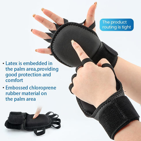 Trivolein Workout Gloves for Men & Women, Wrist Wraps for Weightlifting Fingerless Gym Gloves with Wrist Support