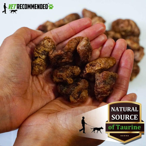 Premium Whole Chicken Hearts for Dogs and Cats - 5oz Bag Freeze Dried Natural Dog Treats, Human Grade