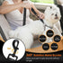 SlowTon Adjustable Dog Seat Belt, 2 in 1 Latch Bar Attachment Dog Car Seatbelt with Elastic Nylon Bungee Buffer (Black)