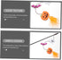 BESTOYARD Halloween Cat Wand Toys, Interactive Teasing Stick, Multifunctional Kitten Launcher