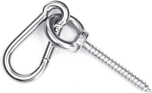Hammock Hanging Kit, Load Capacity 1400 LBS, Heavy Duty Stainless Steel Hooks Carabiner Set for Indoor Outdoor