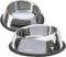 Stainless Steel Slanted Dog Bowl, 2 Pack, Removable Non-Slip Rubber Ring, Stackable Pet Bowls, Medium-2.5Cup
