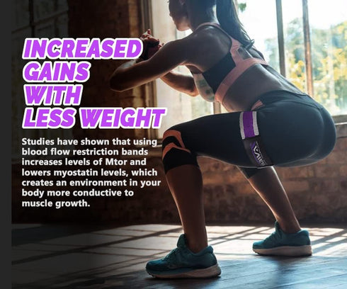 Occlusion Bands for Women, Glutes & Hip Building, Blood Flow Restriction Bands BFR Bundle Booty Bands for Fitness