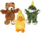 KONG Low Stuffing with Squeaker Dog Toy, X-Small, 3 Animals, Bear, Duck,