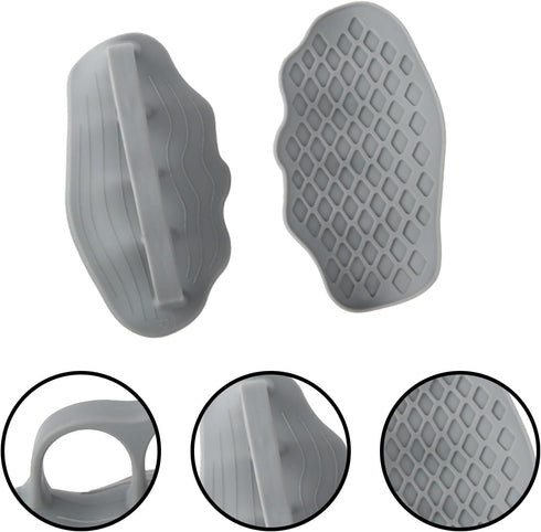 lasuroa 2pcs Weight Lifting Grips, Anti-Slip Silicone Gym Grips for Men & Women Sweat-Resistant Hand Protection
