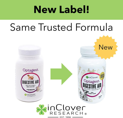 InClover Optagest Natural Digestive Aid, 3.5oz, Organic Prebiotics & Enzymes for Dogs and Cats