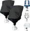 2 Pack Black Boat Seat Covers, 900D Heavy Duty Waterproof Boat Folding